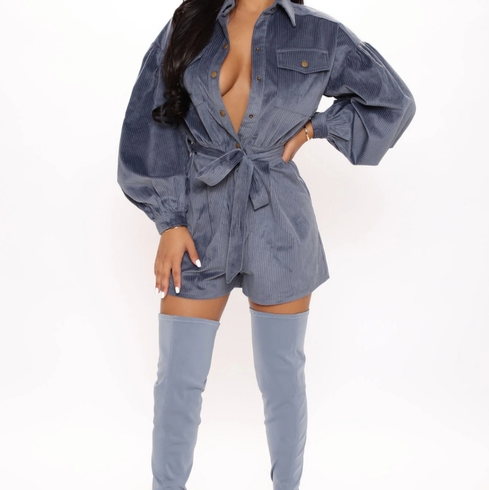 Corduroy Short Romper